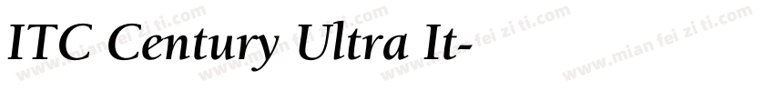 ITC Century Ultra It字体转换